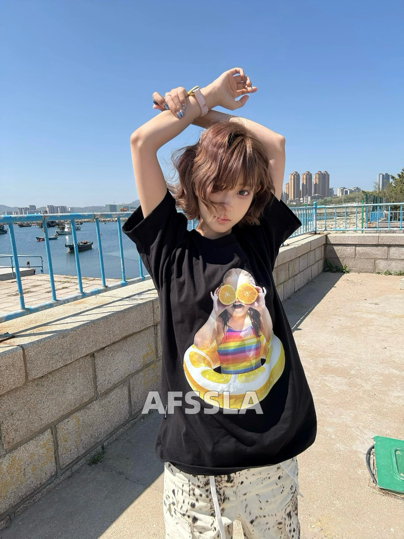 Adlv Baby Face Short Sleeve T-shirt Black