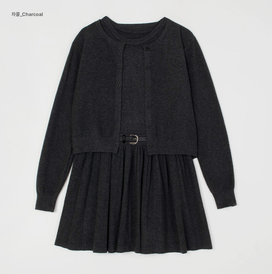 Nashi One Piece & Cardigan SET (2 colors)