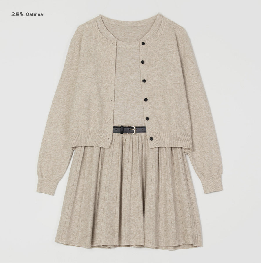 Nashi One Piece & Cardigan SET (2 colors)