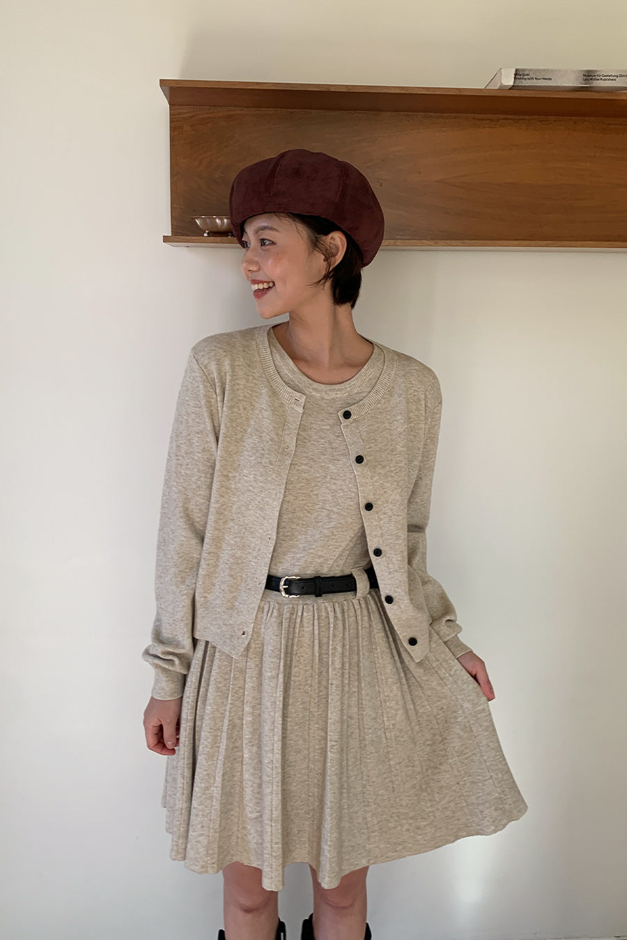 Nashi One Piece & Cardigan SET (2 colors)