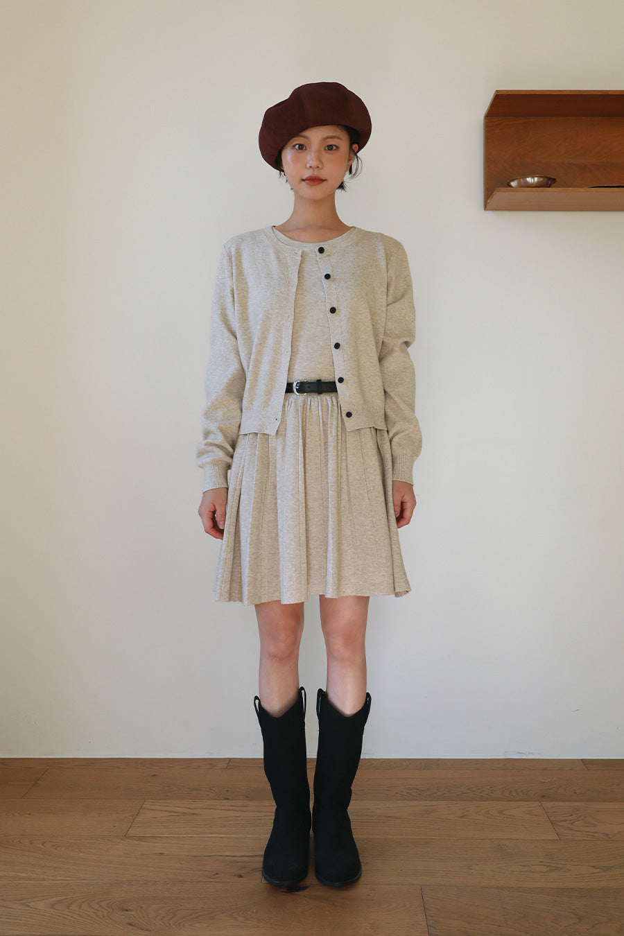 Nashi One Piece & Cardigan SET (2 colors)