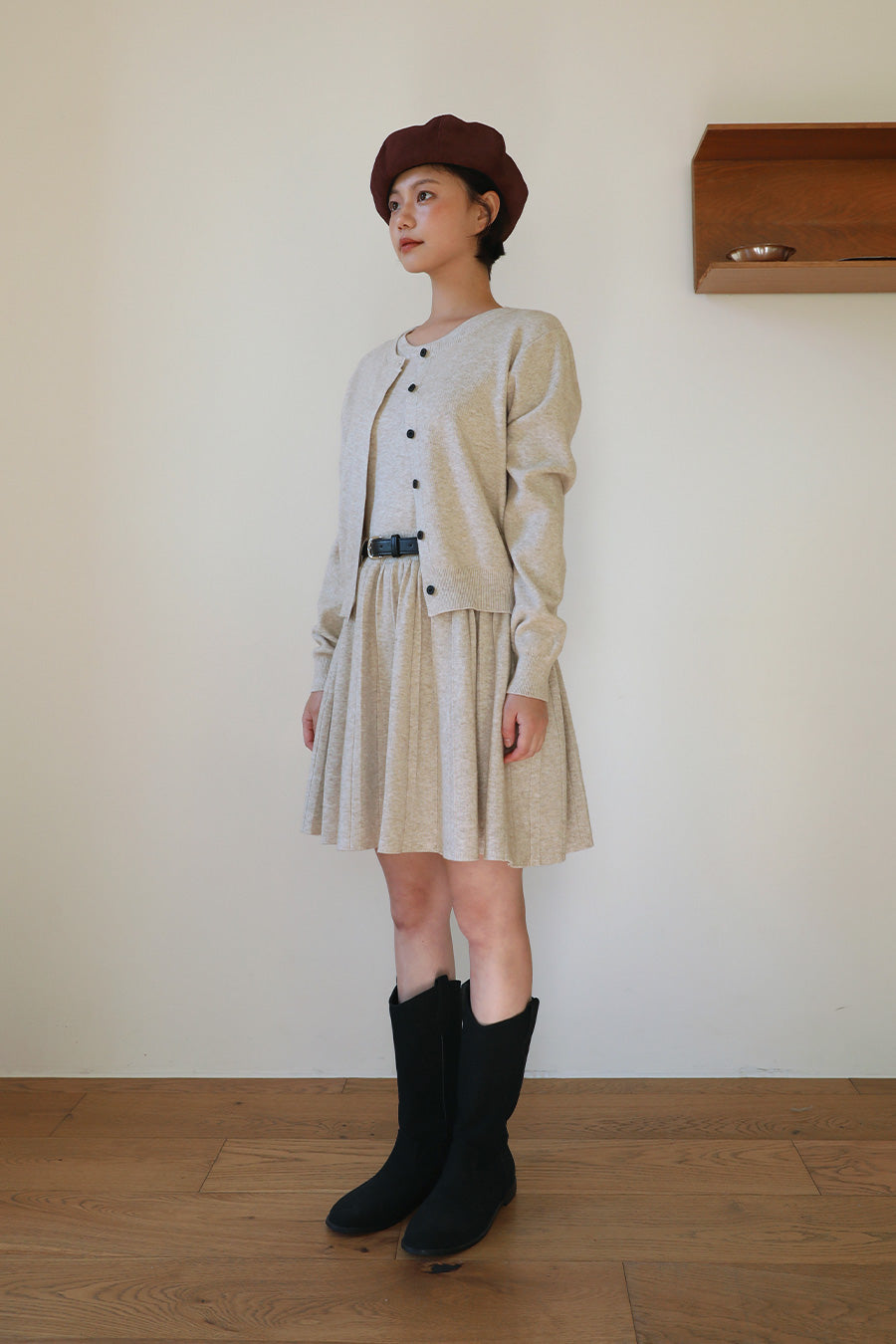 Nashi One Piece & Cardigan SET (2 colors)