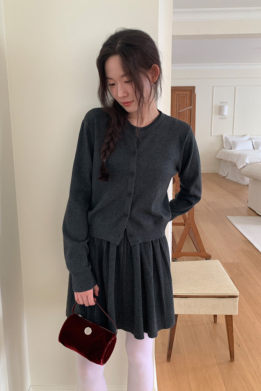 Nashi One Piece & Cardigan SET (2 colors)