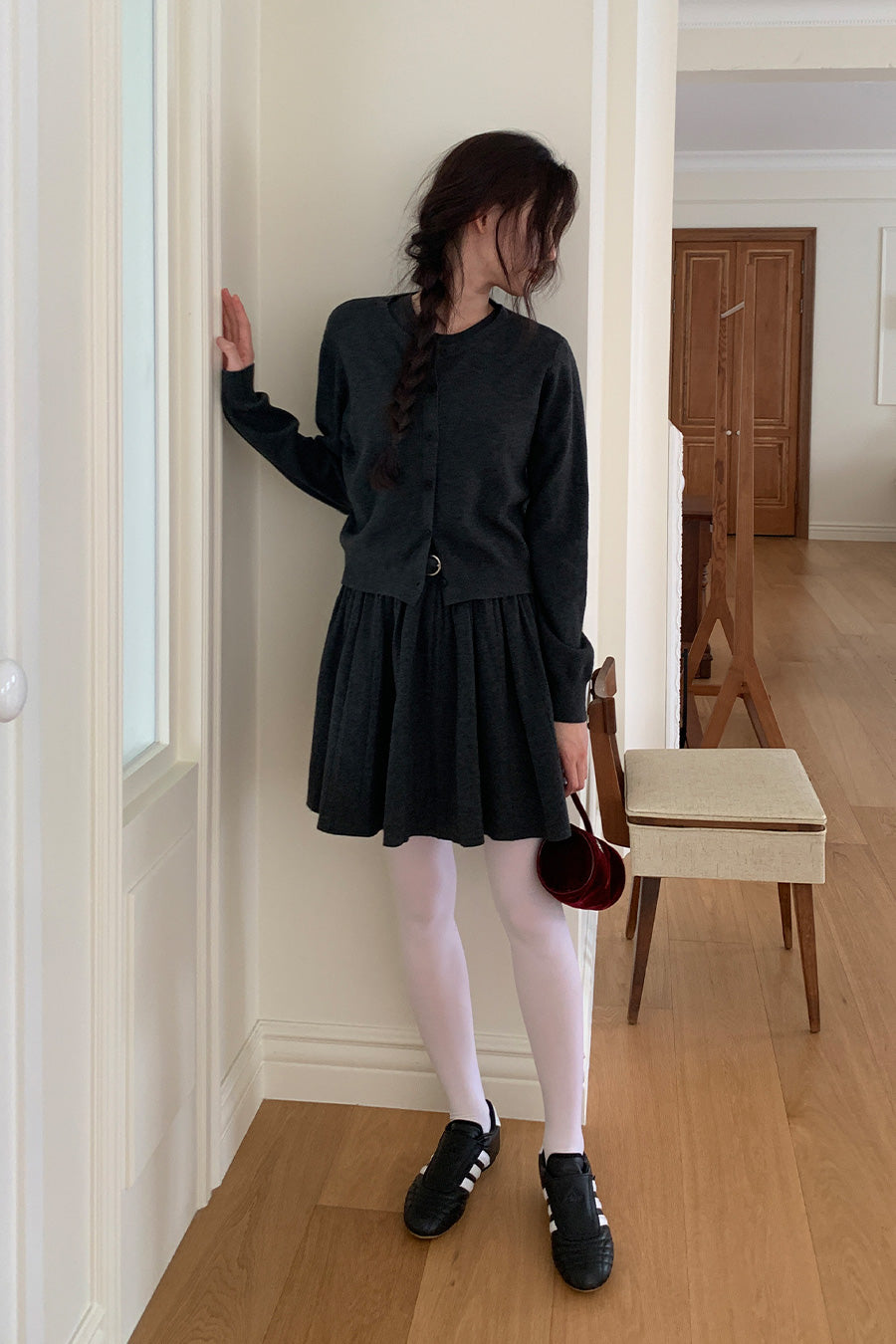 Nashi One Piece & Cardigan SET (2 colors)