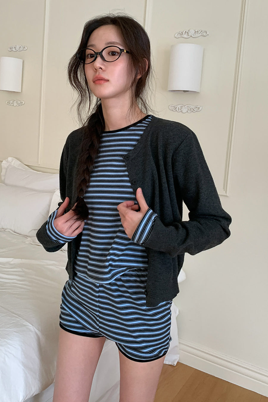 Nashi One Piece & Cardigan SET (2 colors)