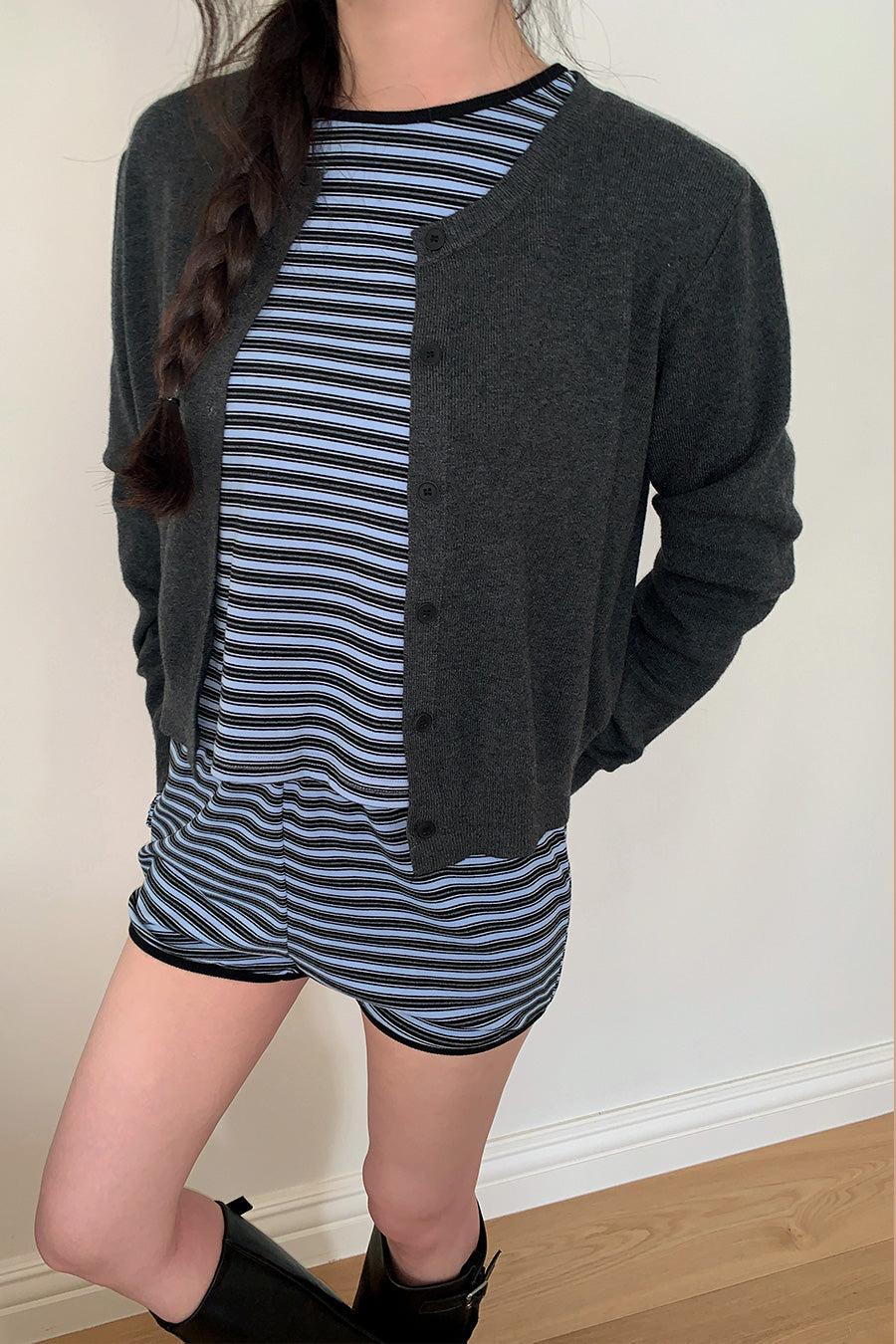 Nashi One Piece & Cardigan SET (2 colors)