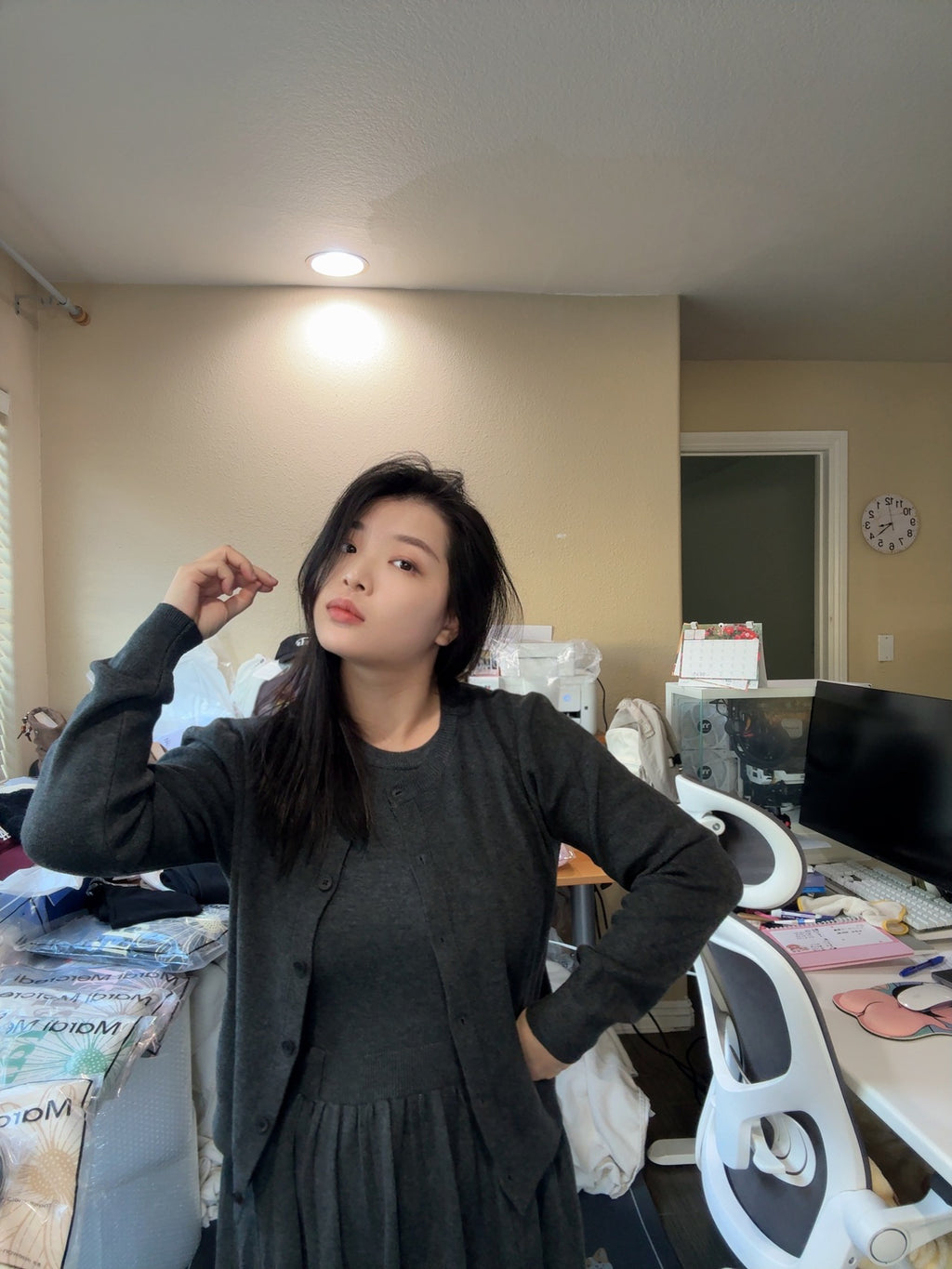 Nashi One Piece & Cardigan SET (2 colors)