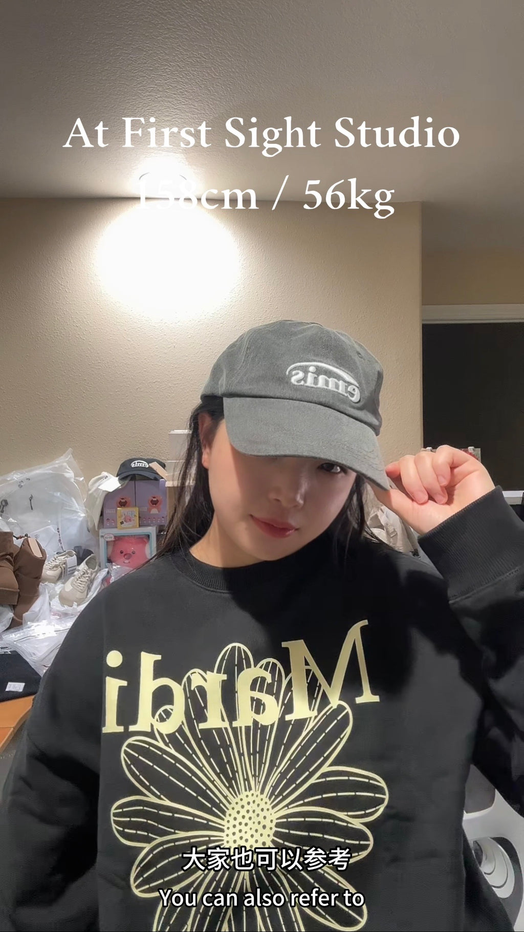 SWEATSHIRT FLOWERMARDI_BLACK CREAM