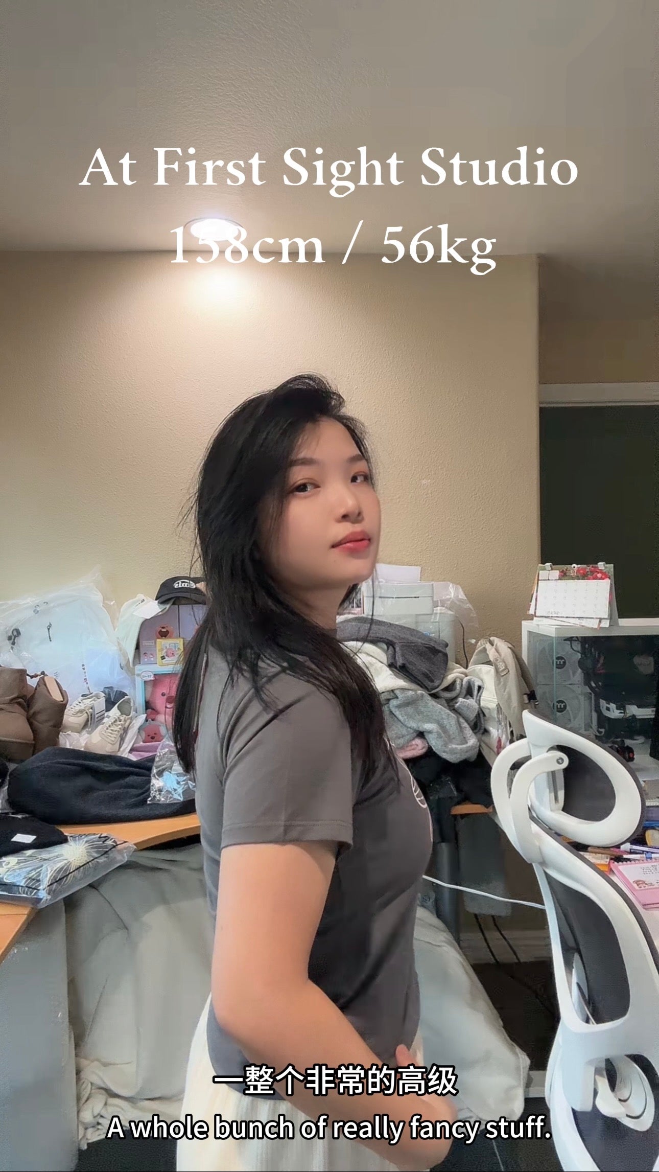 SLIM TSHIRT FLOWERMARDI_CHARCOAL PALEPINK