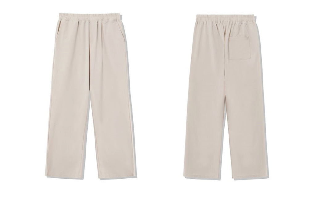 Unisex Semi-Wide Banding Slacks, Cream
